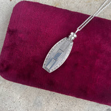 Load image into Gallery viewer, Art Deco Sterling Silver Perfume Bottle Necklace | 20" Chain