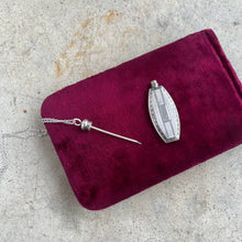 Load image into Gallery viewer, Art Deco Sterling Silver Perfume Bottle Necklace | 20" Chain