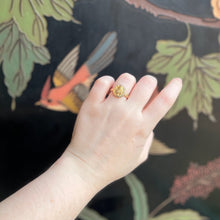 Load image into Gallery viewer, Early 20th c. Art Nouveau Crescent Moon Lady 10k Gold Ring