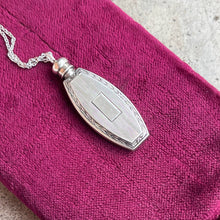 Load image into Gallery viewer, Art Deco Sterling Silver Perfume Bottle Necklace | 20" Chain