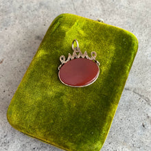 Load image into Gallery viewer, Turn of the Century Carnelian Glass Cameo Fob Pendant
