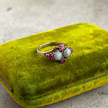 Load image into Gallery viewer, c. 1930s-1940s 14k Gold Cat's Eye Ruby Ring