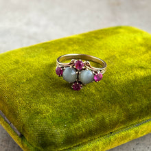 Load image into Gallery viewer, c. 1930s-1940s 14k Gold Cat's Eye Ruby Ring