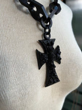 Load image into Gallery viewer, RESERVED | 19th c. Vulcanite Cross Necklace