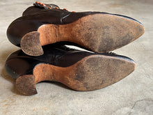 Load image into Gallery viewer, c. 1910s Studded Leather Cutout Boots