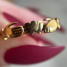 Load image into Gallery viewer, 19th c. 14k Gold Fede Gimmel Ring