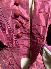 Load image into Gallery viewer, c. Late 1860s-Early 1870s Pink + Purple Silk Bodice