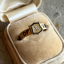 Load image into Gallery viewer, 1875 'In Memory Of' 18k Gold Mourning Ring 'AG'