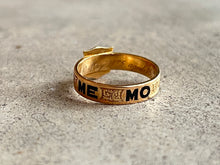 Load image into Gallery viewer, 1875 'In Memory Of' 18k Gold Mourning Ring 'AG'