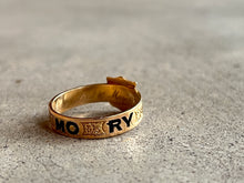 Load image into Gallery viewer, 1875 'In Memory Of' 18k Gold Mourning Ring 'AG'