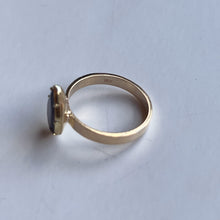 Load image into Gallery viewer, RESERVED | 10k Foiled Garnet Drop Conversion Ring