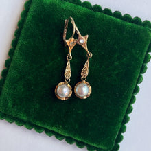 Load image into Gallery viewer, Early 20th c. 14k Gold Vermeil Earrings