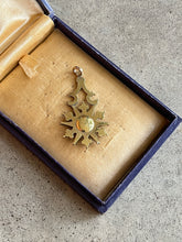 Load image into Gallery viewer, c. 1870s Crescent Moon Star 14k Gold + Onyx Hair Locket Pendant