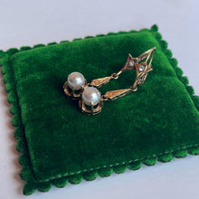 Load image into Gallery viewer, Early 20th c. 14k Gold Vermeil Earrings