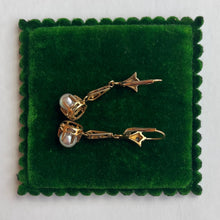 Load image into Gallery viewer, Early 20th c. 14k Gold Vermeil Earrings