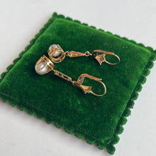 Load image into Gallery viewer, Early 20th c. 14k Gold Vermeil Earrings