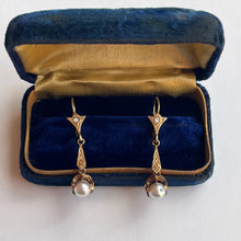 Load image into Gallery viewer, Early 20th c. 14k Gold Vermeil Earrings