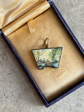 Load image into Gallery viewer, Mid-19th c. 14k Gold Enamel Locket with Hair