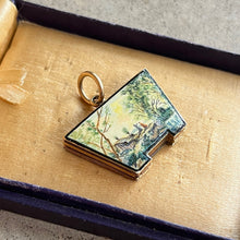 Load image into Gallery viewer, Mid-19th c. 14k Gold Enamel Locket with Hair