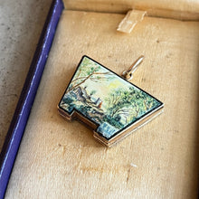 Load image into Gallery viewer, Mid-19th c. 14k Gold Enamel Locket with Hair