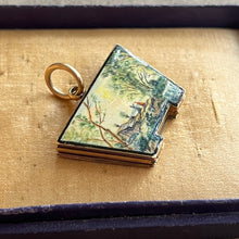 Load image into Gallery viewer, Mid-19th c. 14k Gold Enamel Locket with Hair