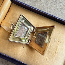 Load image into Gallery viewer, Mid-19th c. 14k Gold Enamel Locket with Hair