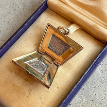 Load image into Gallery viewer, Mid-19th c. 14k Gold Enamel Locket with Hair