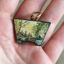 Load image into Gallery viewer, Mid-19th c. 14k Gold Enamel Locket with Hair