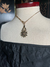 Load image into Gallery viewer, c. 1870s Crescent Moon Star 14k Gold + Onyx Hair Locket Pendant