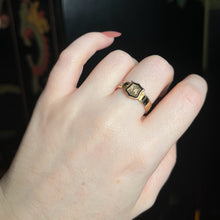 Load image into Gallery viewer, 1875 'In Memory Of' 18k Gold Mourning Ring 'AG'