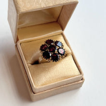 Load image into Gallery viewer, Late 19th c. 10k Gold Flat Cut Garnet Conversion Ring