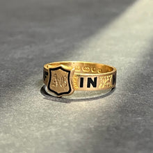 Load image into Gallery viewer, 1875 'In Memory Of' 18k Gold Mourning Ring 'AG'