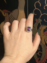Load image into Gallery viewer, c. 1920s-1930s 10k White + Yellow Gold Amethyst Ring