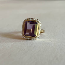 Load image into Gallery viewer, c. 1930s-1940s 14k Yellow Gold Amethyst Ring