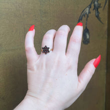 Load image into Gallery viewer, Late 19th c. 10k Gold Garnet Star Conversion Ring