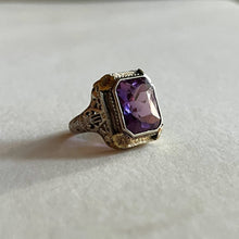 Load image into Gallery viewer, c. 1920s-1930s 14k White + Yellow Gold Amethyst Ring
