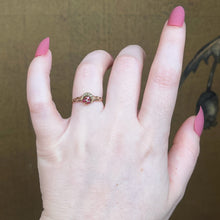Load image into Gallery viewer, RESERVED c. 1890s-1900s 12k Gold Crescent Moon Shamrock Ring
