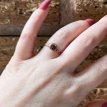 Load image into Gallery viewer, RESERVED c. 1890s-1900s 12k Gold Crescent Moon Shamrock Ring