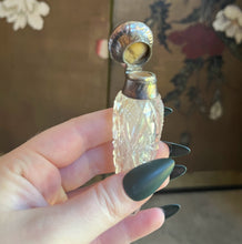 Load image into Gallery viewer, Late 19th-Early 20th c. Cut Crystal Chatelaine Perfume Bottle