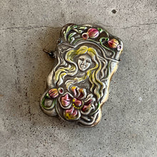 Load image into Gallery viewer, c. 1900s-1910s Painted Match Safe Pendant
