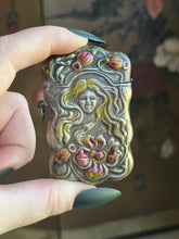 Load image into Gallery viewer, c. 1900s-1910s Painted Match Safe Pendant