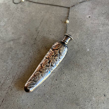 Load image into Gallery viewer, c. 1910s Sterling Silver Perfume Bottle Necklace