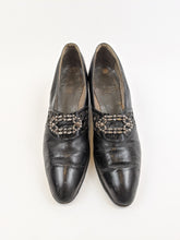 Load image into Gallery viewer, 1910s-1920s Buckle Leather Heels | Approx Size 8-8.5