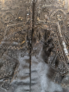 Victorian Black Silk Beaded Capelet