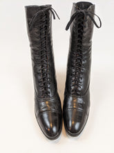 Load image into Gallery viewer, 1910s-1920s Black Lace Up Boots | Approx Sz 8.5-9