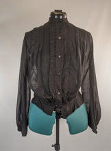Load image into Gallery viewer, 1900s Black Cotton Shirtwaist