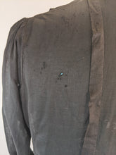 Load image into Gallery viewer, 1900s Black Cotton Shirtwaist