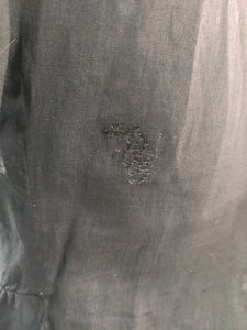 1900s Black Cotton Shirtwaist