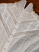 Load image into Gallery viewer, Edwardian Cotton + Lace Dress