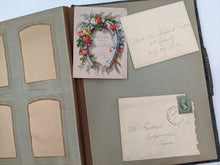Load image into Gallery viewer, Blue Victorian Photo Album with Photos